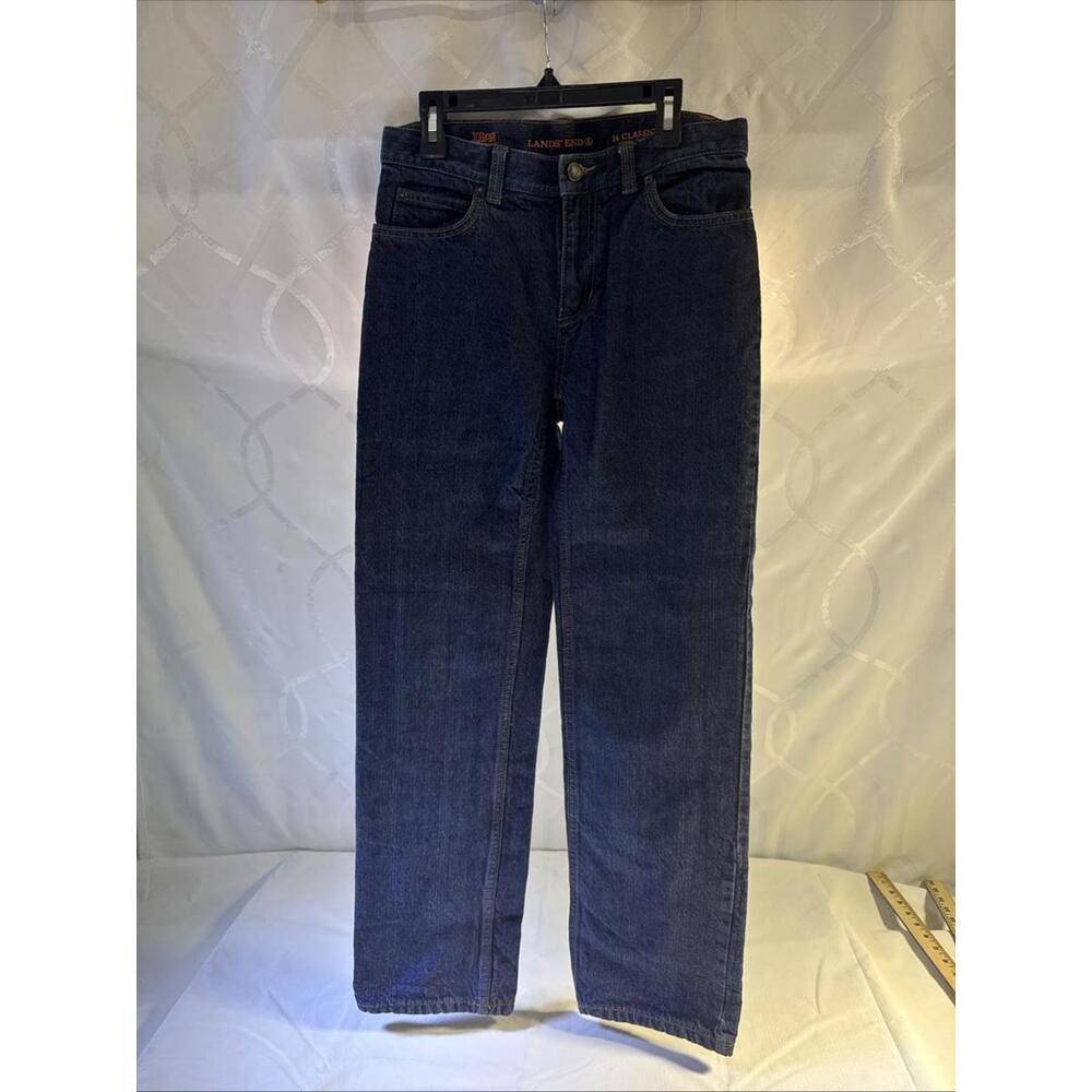 Blue Jeans Lands End Iron Knee Classic Straight Size 14 27x28 Womens